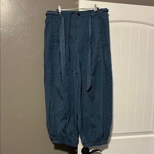 Anthropologie Teal Ankle Pants